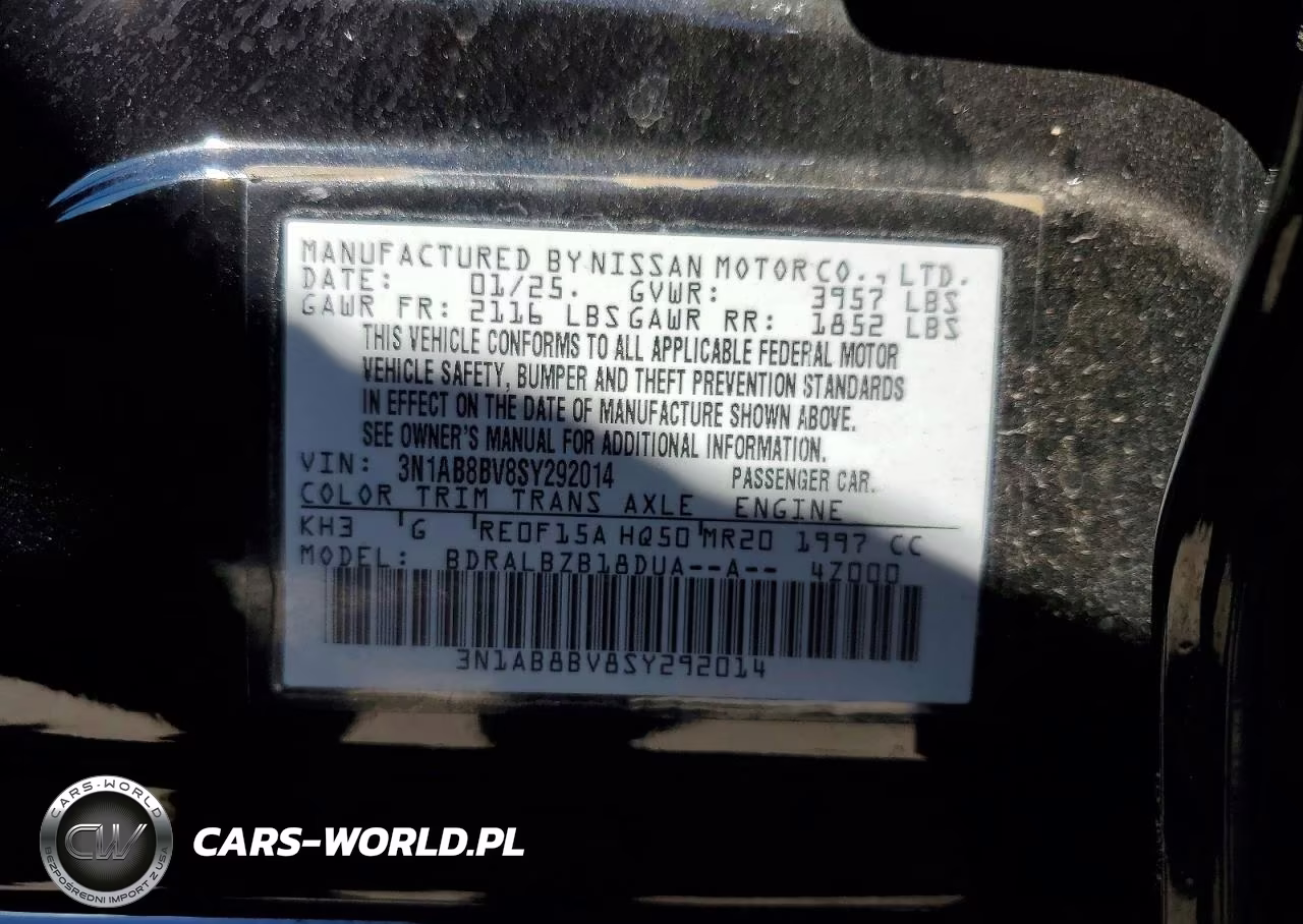 2025 Nissan Sentra S VIN:3N1AB8BV8SY292014 - 12