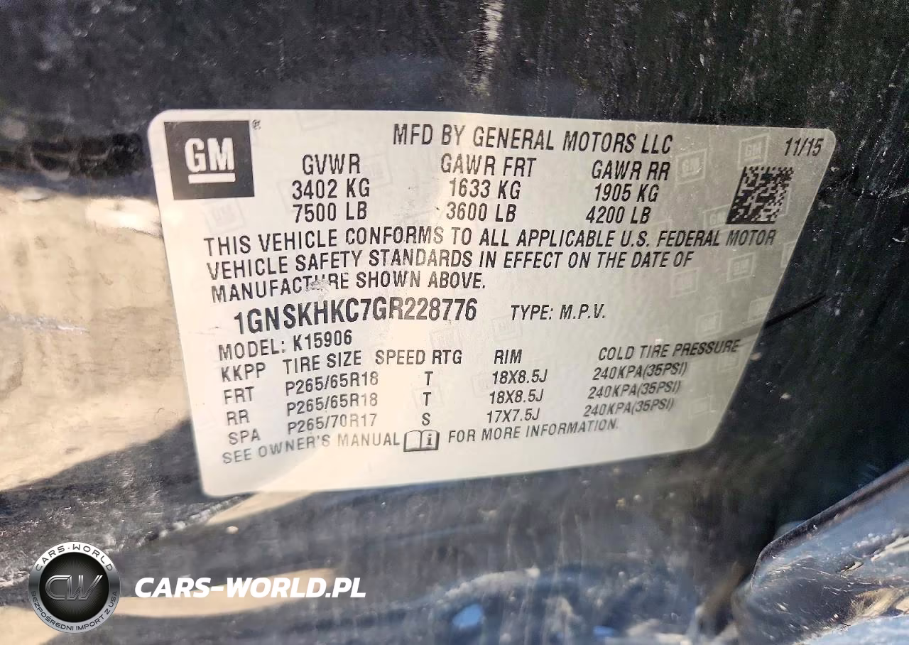 2016 Chevrolet Suburban K1500 Lt VIN:1GNSKHKC7GR228776 - 13