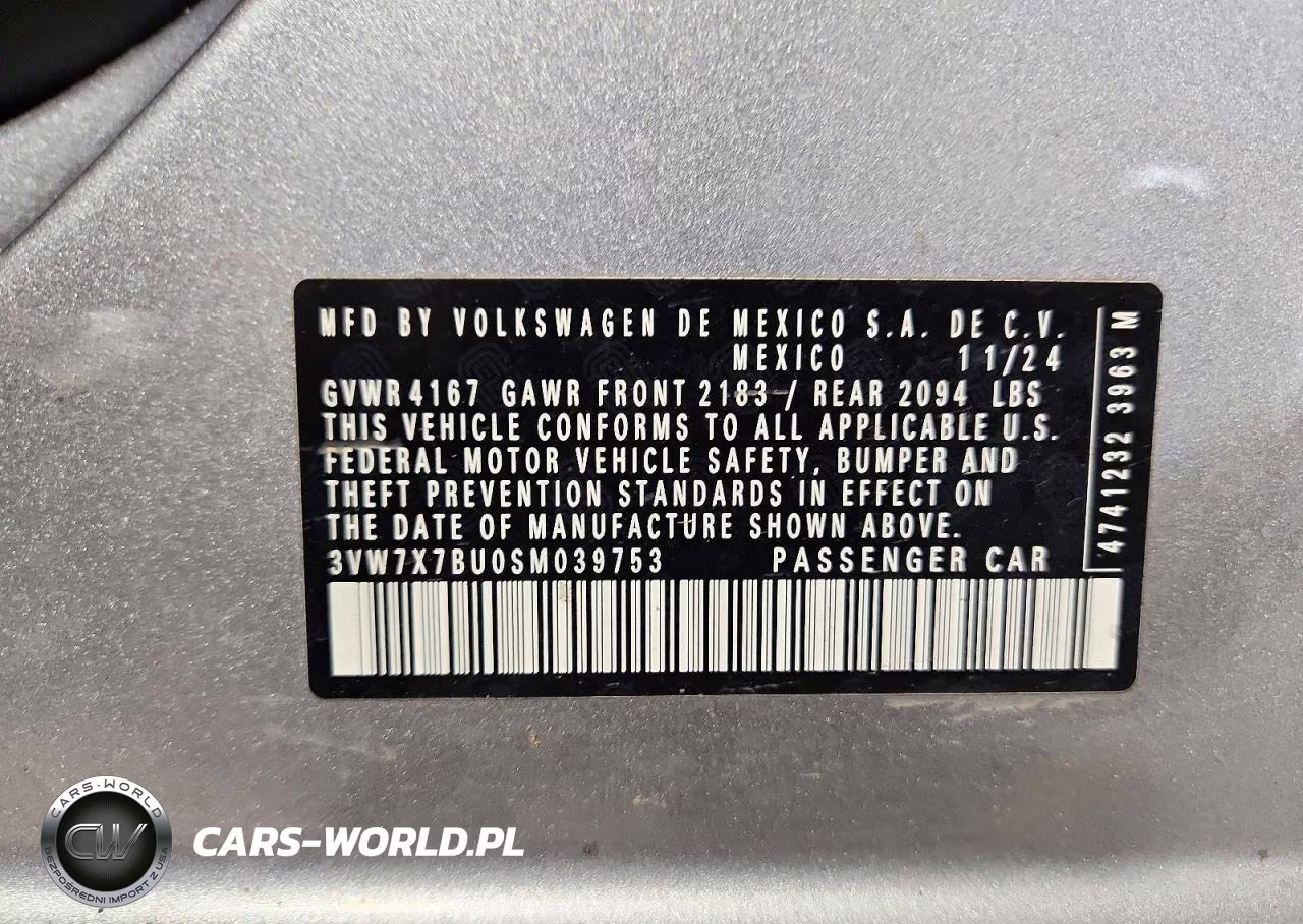 2025 Volkswagen Jetta Se VIN:3VW7X7BU0SM039753 - 13