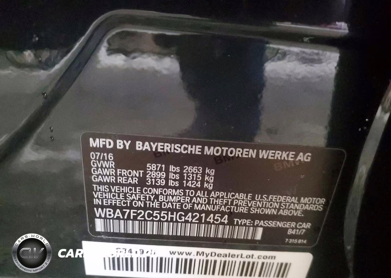 2017 BMW 750 Xi VIN:WBA7F2C55HG421454 - 12