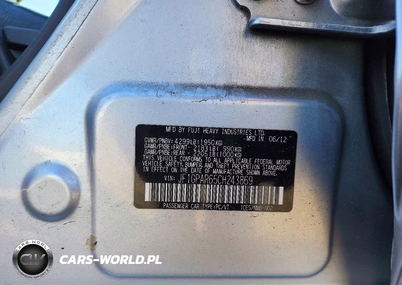 2012 Subaru Impreza Sport Limited VIN:JF1GPAR65CH243869 - 12