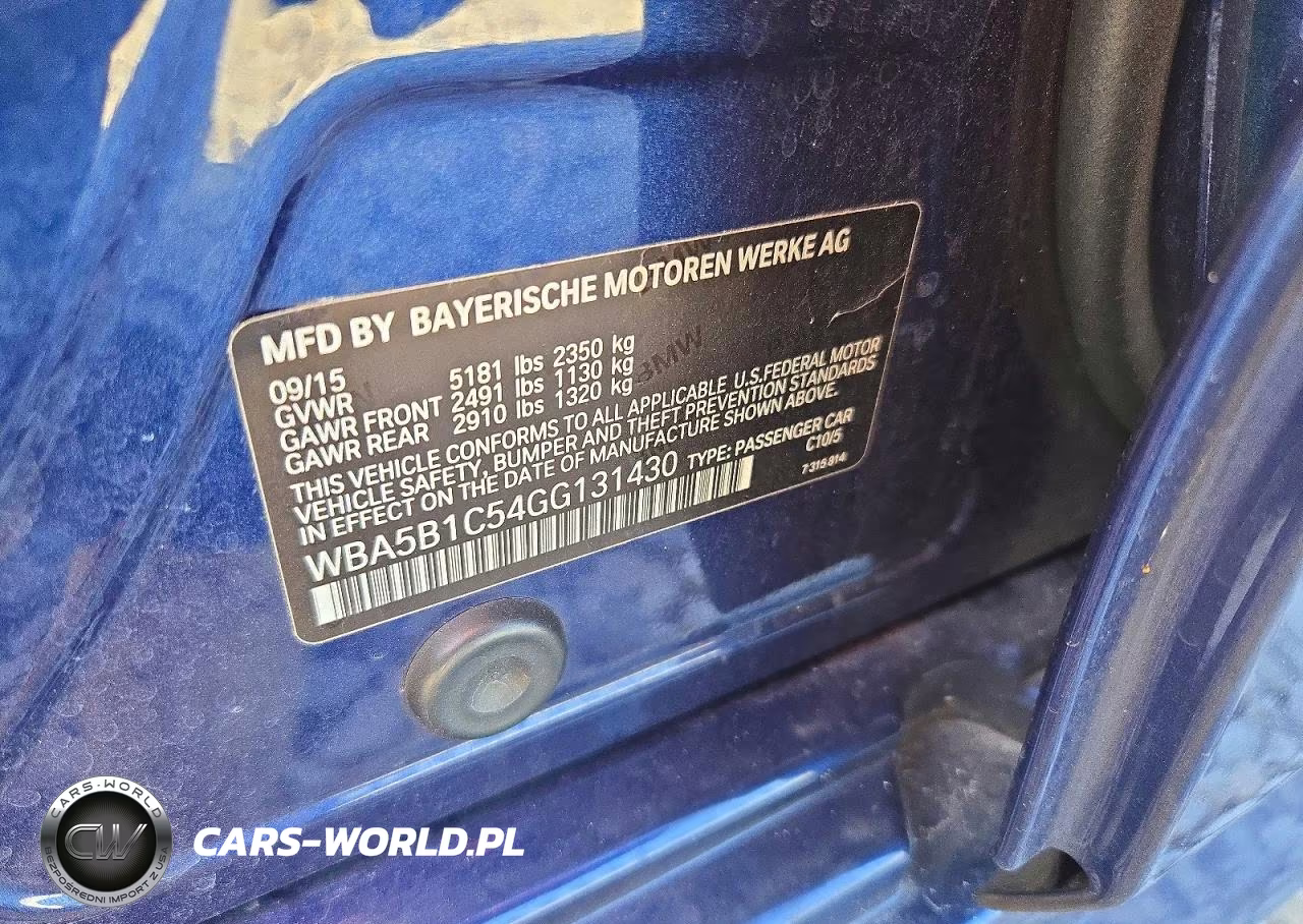 2016 BMW 535 I VIN:WBA5B1C54GG131430 - 13