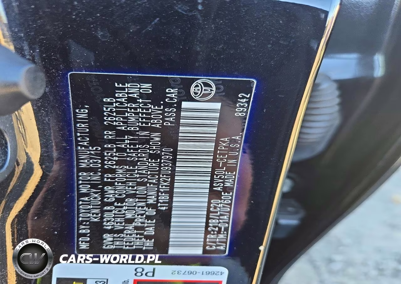 2015 Toyota Camry Xse VIN:4T1BF1FK2FU937970 - 14