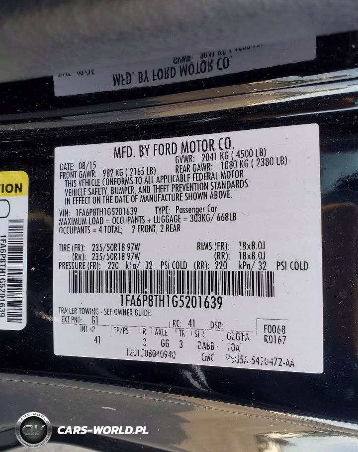 2016 Ford Mustang VIN:1FA6P8TH1G5201639 - 13