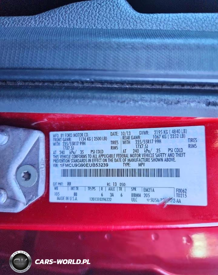 2014 Ford Escape Se VIN:1FMCU9G90EUB53239 - 8