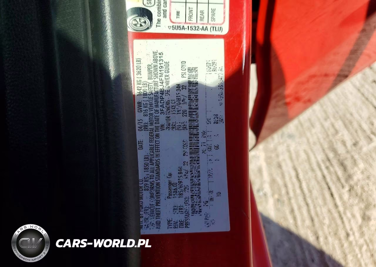 2015 FORD FIESTA SE VIN:3FADP4BJ4FM191315 - 13