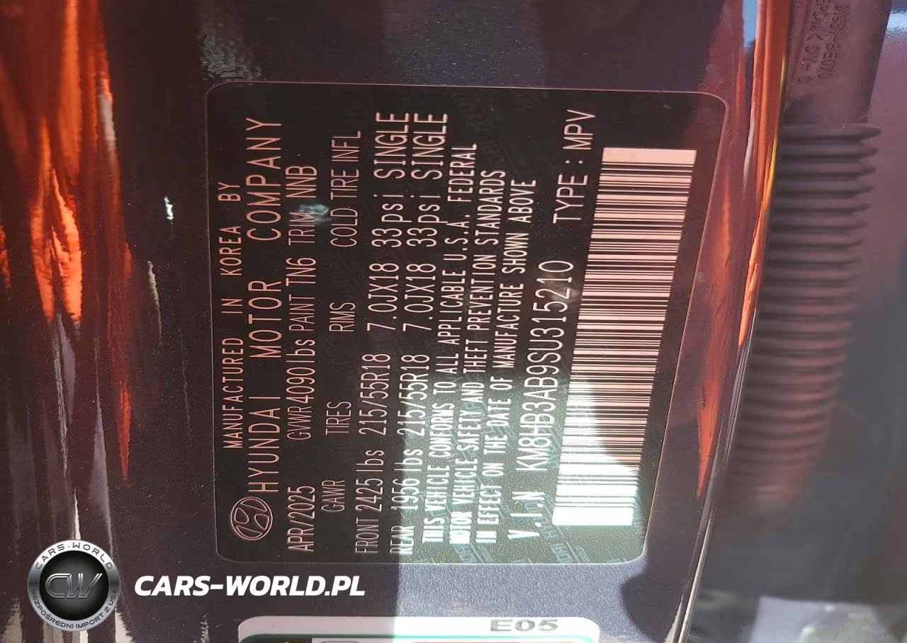 2025 Hyundai Kona Sel VIN:KM8HB3AB9SU315210 - 13