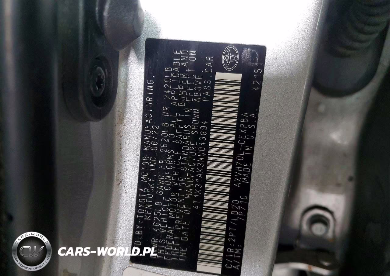 2022 Toyota Camry Hybrid Xse VIN:4T1K31AK3NU043894 - 12