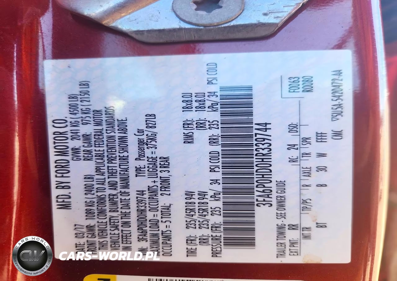 2017 Ford Fusion Se VIN:3FA6P0HD0HR339744 - 12