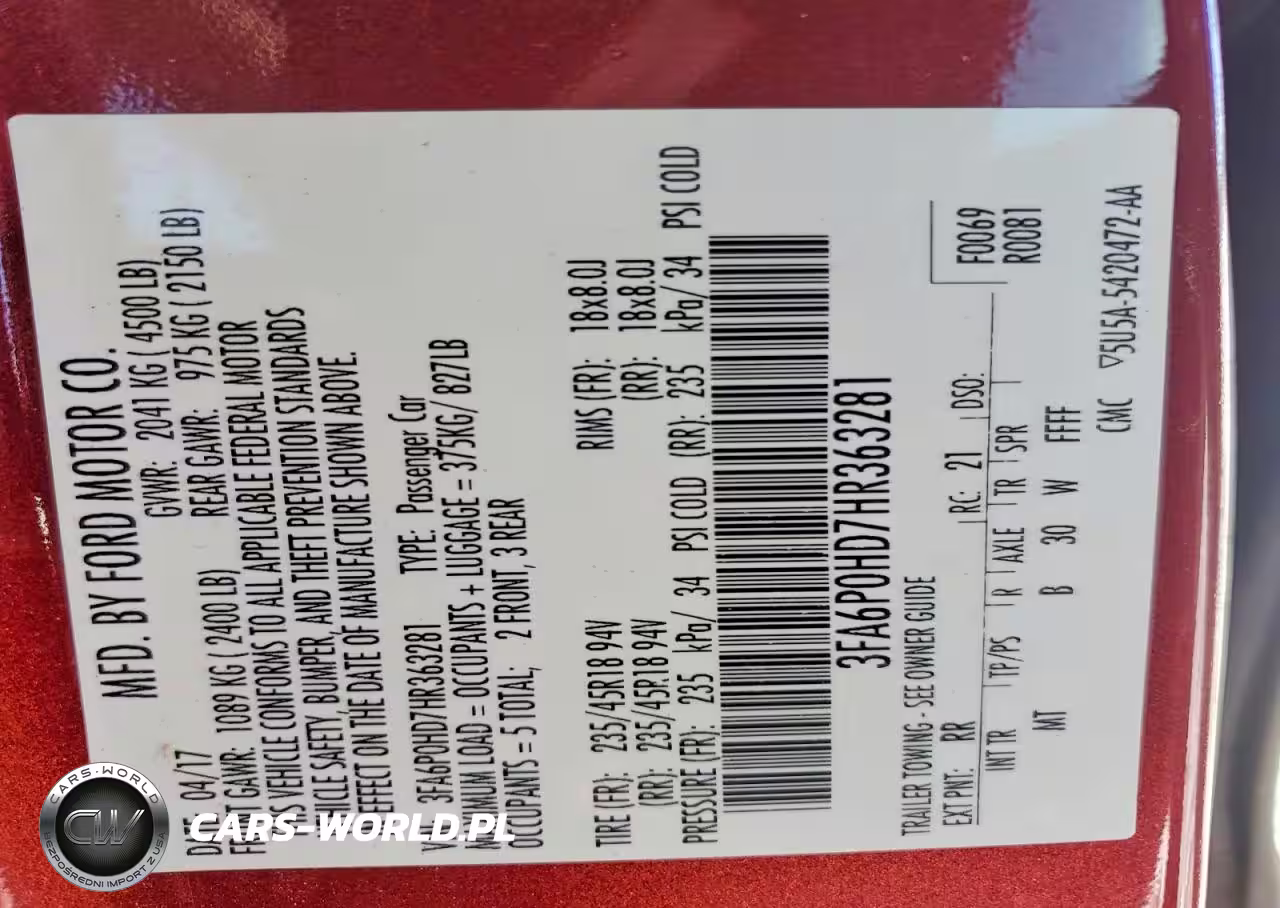 2017 Ford Fusion Se VIN:3FA6P0HD7HR363281 - 12