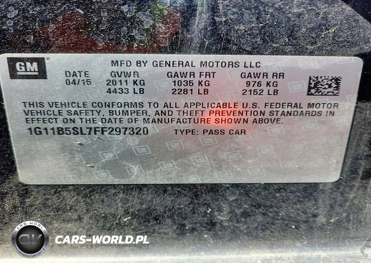 2015 Chevrolet Malibu Ls VIN:1G11B5SL7FF297320 - 12