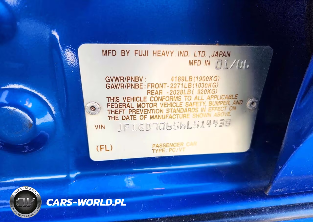 2006 Subaru Impreza Wrx Sti VIN:JF1GD70656L514438 - 12