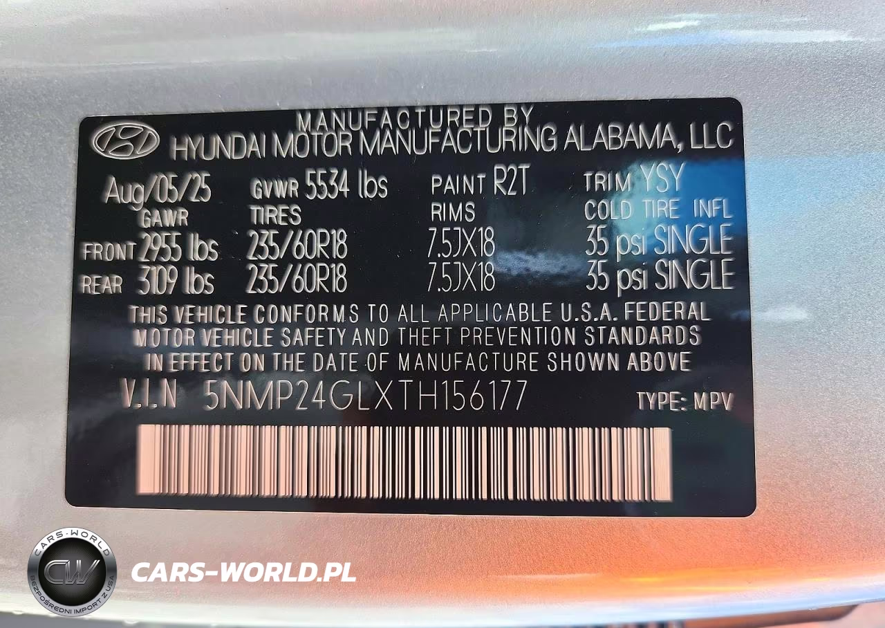 2026 Hyundai Santa Fe Sel VIN:5NMP24GLXTH156177 - 13