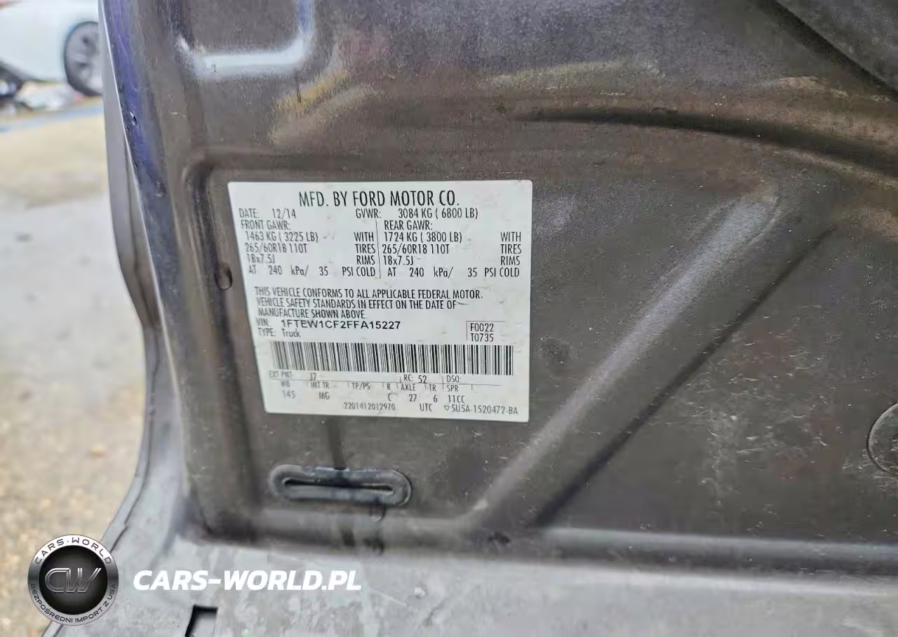 2015 Ford F150 Supercrew VIN:1FTEW1CF2FFA15227 - 12