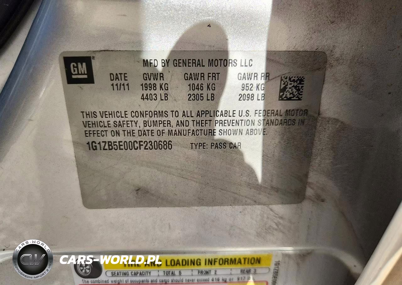 2012 Chevrolet Malibu Ls VIN:1G1ZB5E00CF230686 - 12