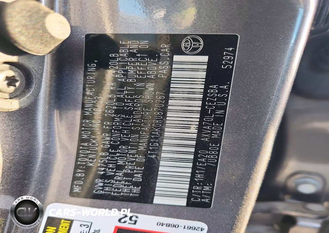 2024 Toyota Camry Se VIN:4T1G11AK0RU870267 - 12