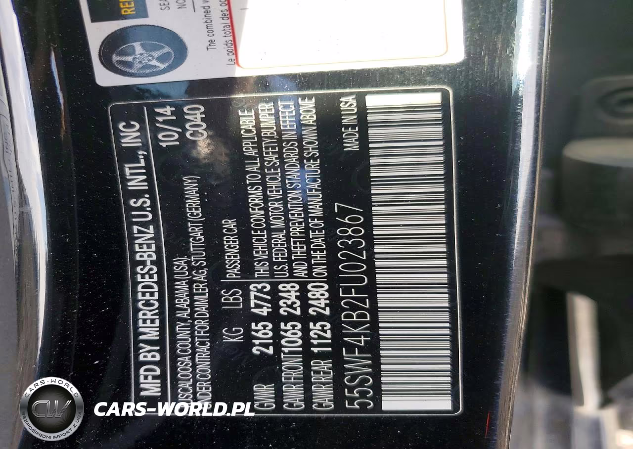 2015 Mercedes-Benz C 300 4Matic VIN:55SWF4KB2FU023867 - 13