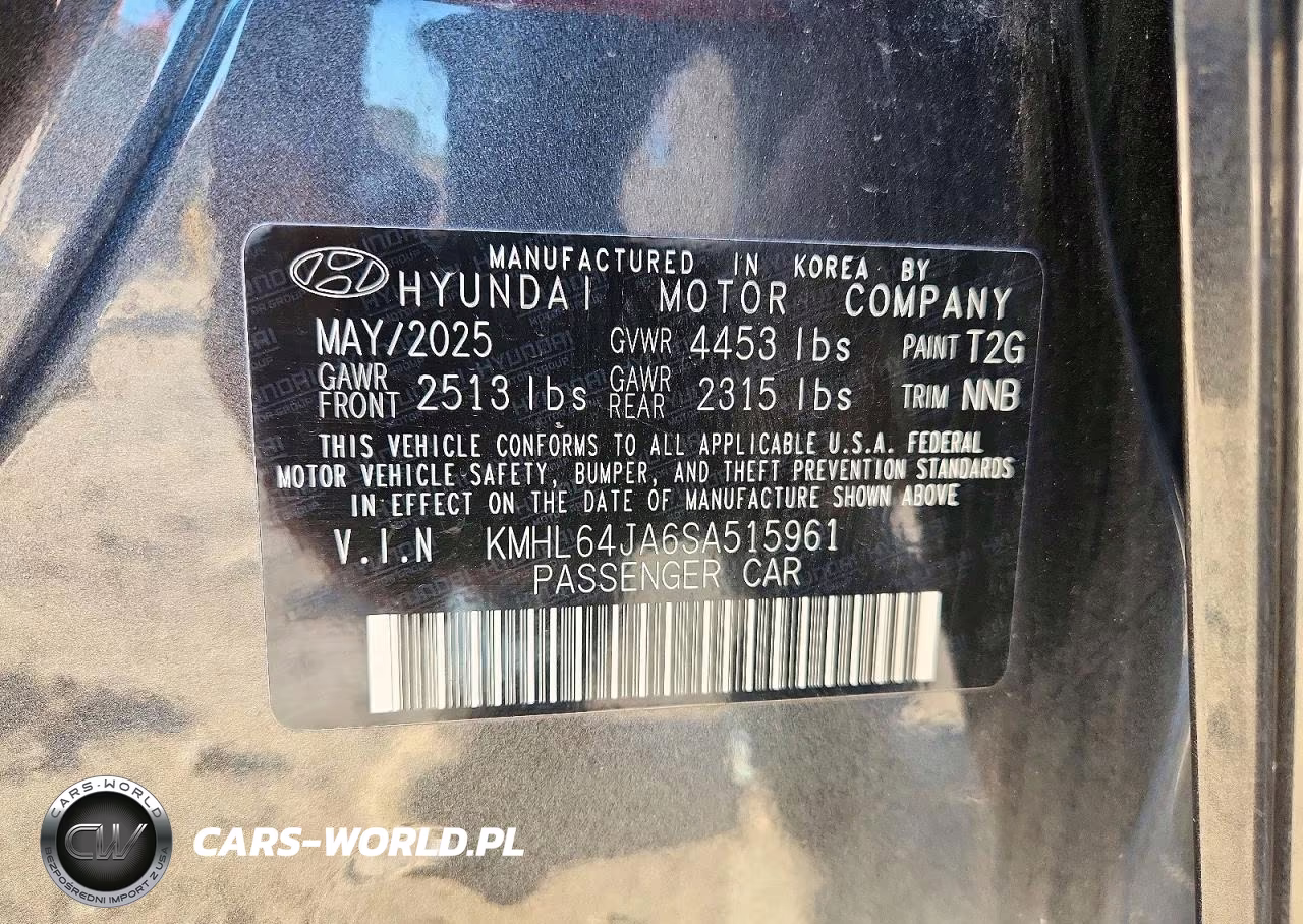2025 Hyundai Sonata Sel VIN:KMHL64JA6SA515961 - 12