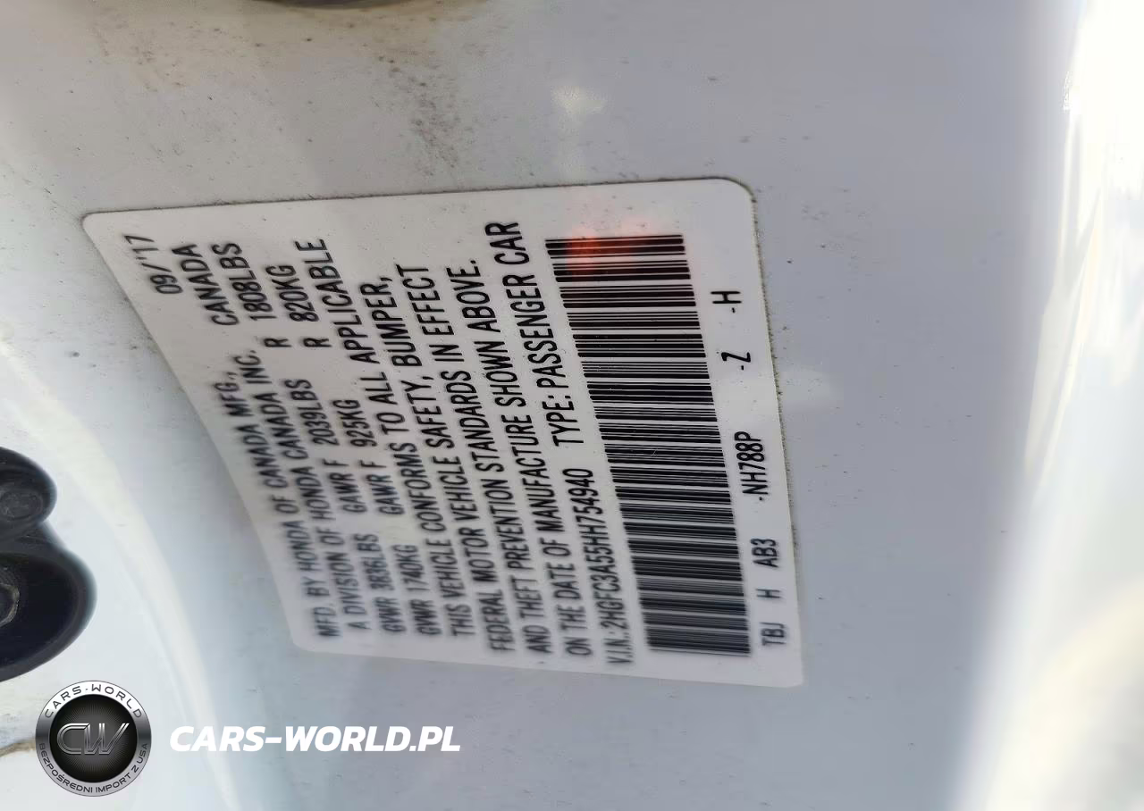 2017 Honda Civic Si VIN:2HGFC3A55HH754940 - 13