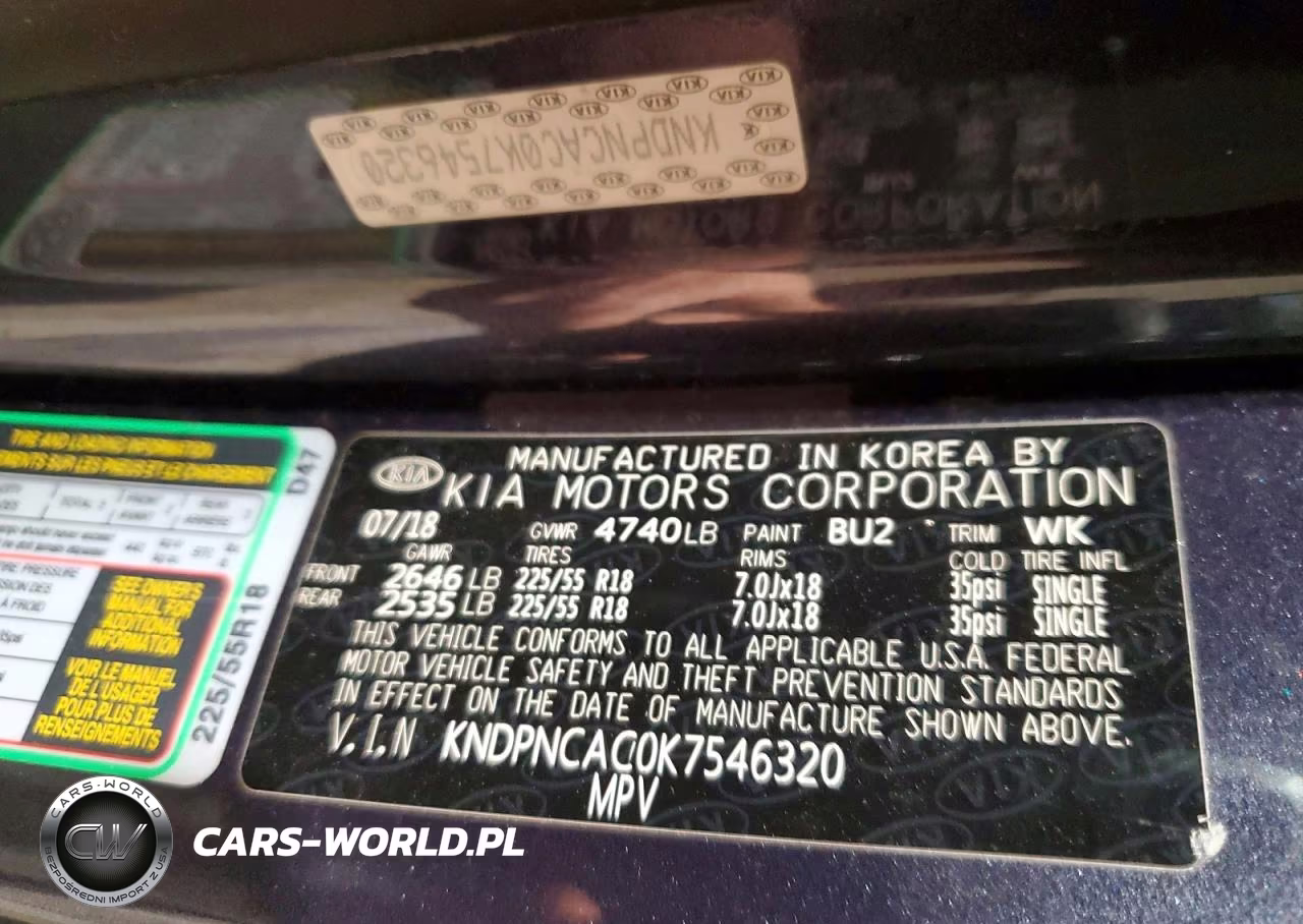 2019 Kia Sportage Ex VIN:KNDPNCAC0K7546320 - 13