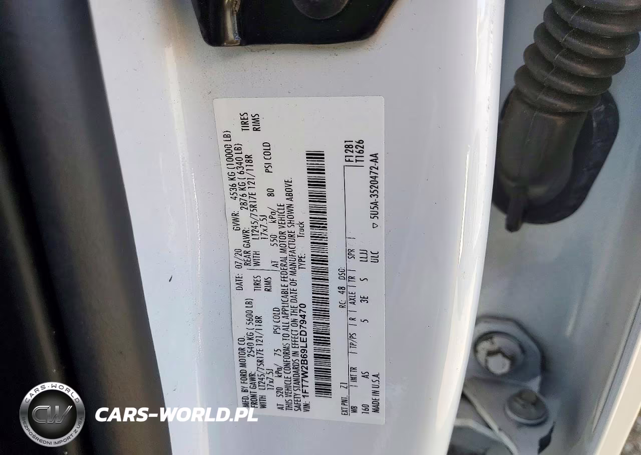 2020 Ford F250 Super Duty VIN:1FT7W2B69LED79470 - 12