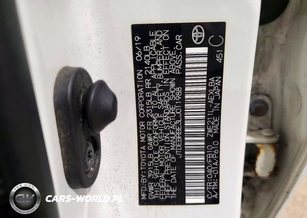 2020 Toyota Corolla Le VIN:JTDEBRBE3LJ011988 - 12
