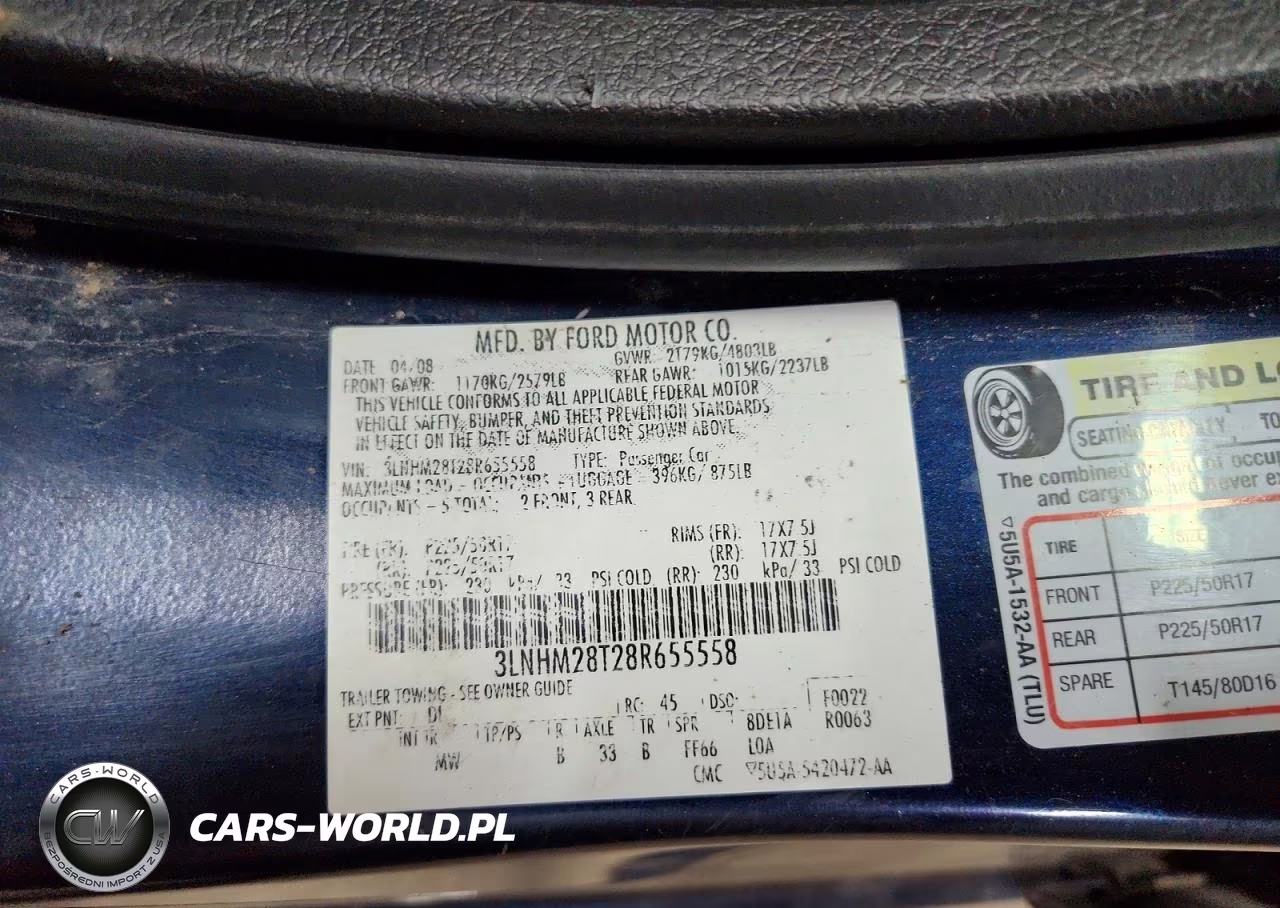 2008 Lincoln Mkz VIN:3LNHM28T28R655558 - 12
