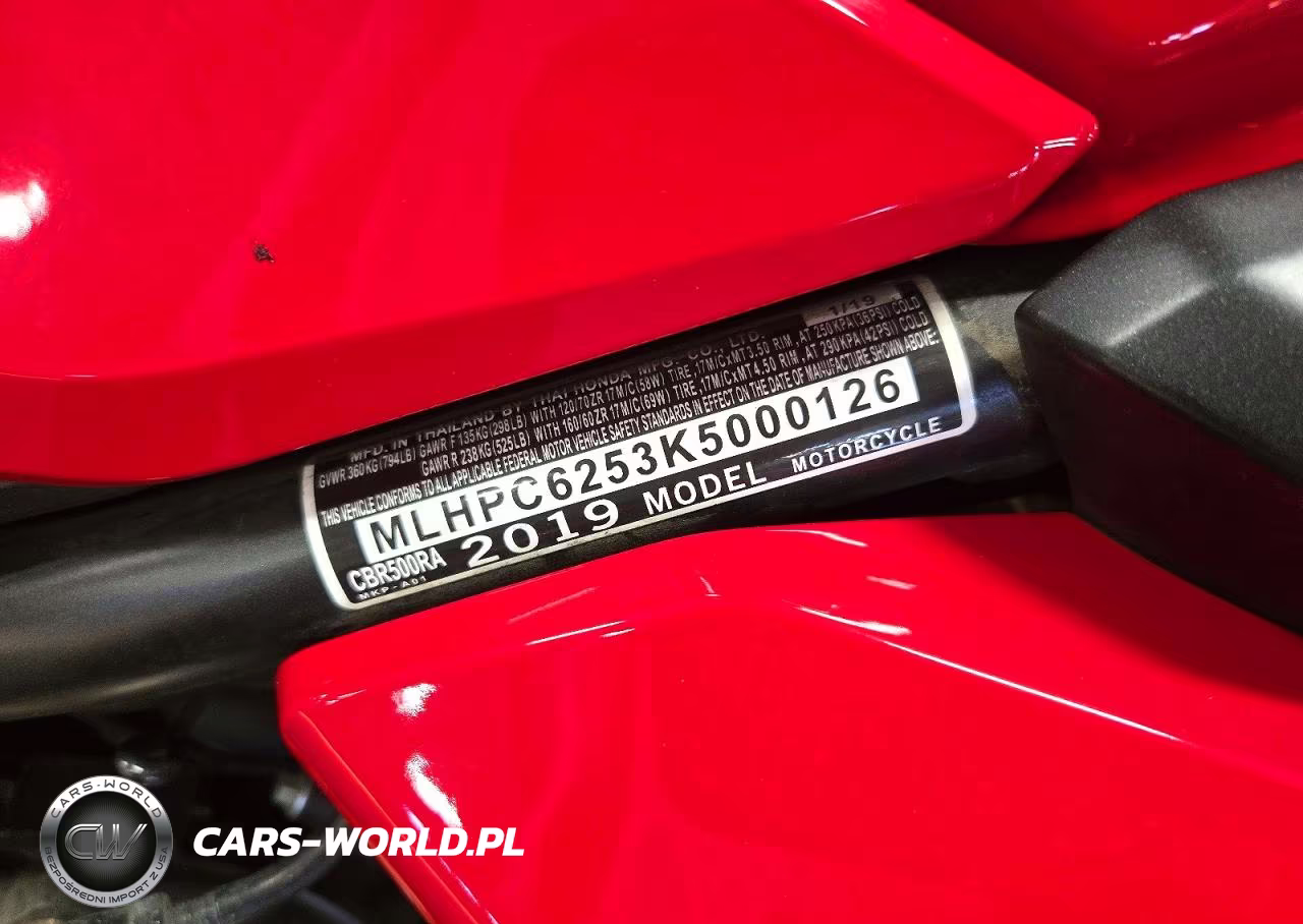 2019 Honda Cbr500 Ra VIN:MLHPC6253K5000126 - 10