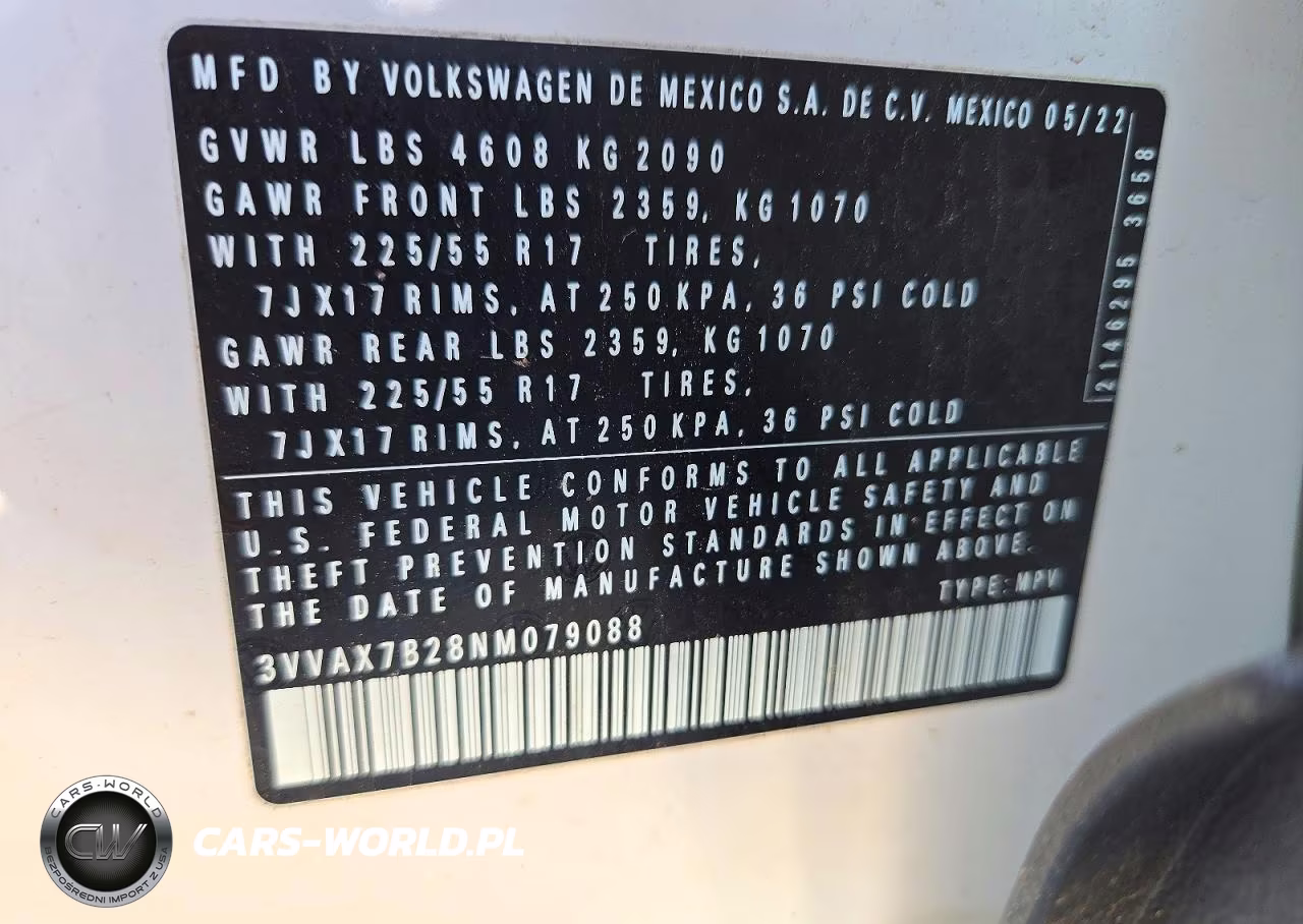 2022 Volkswagen Taos 1.5T S VIN:3VVAX7B28NM079088 - 13