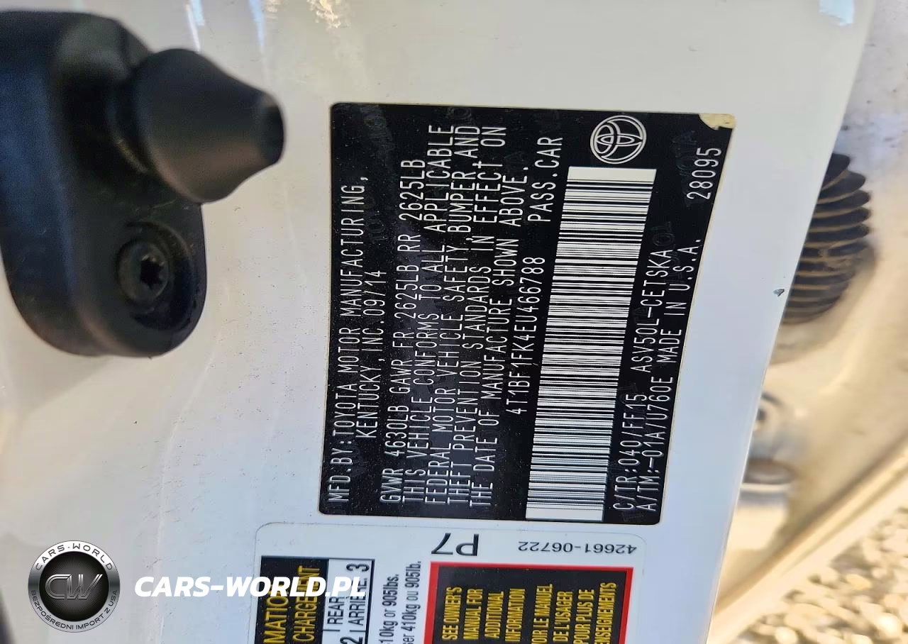 2014 Toyota Camry Se VIN:4T1BF1FK4EU466788 - 13