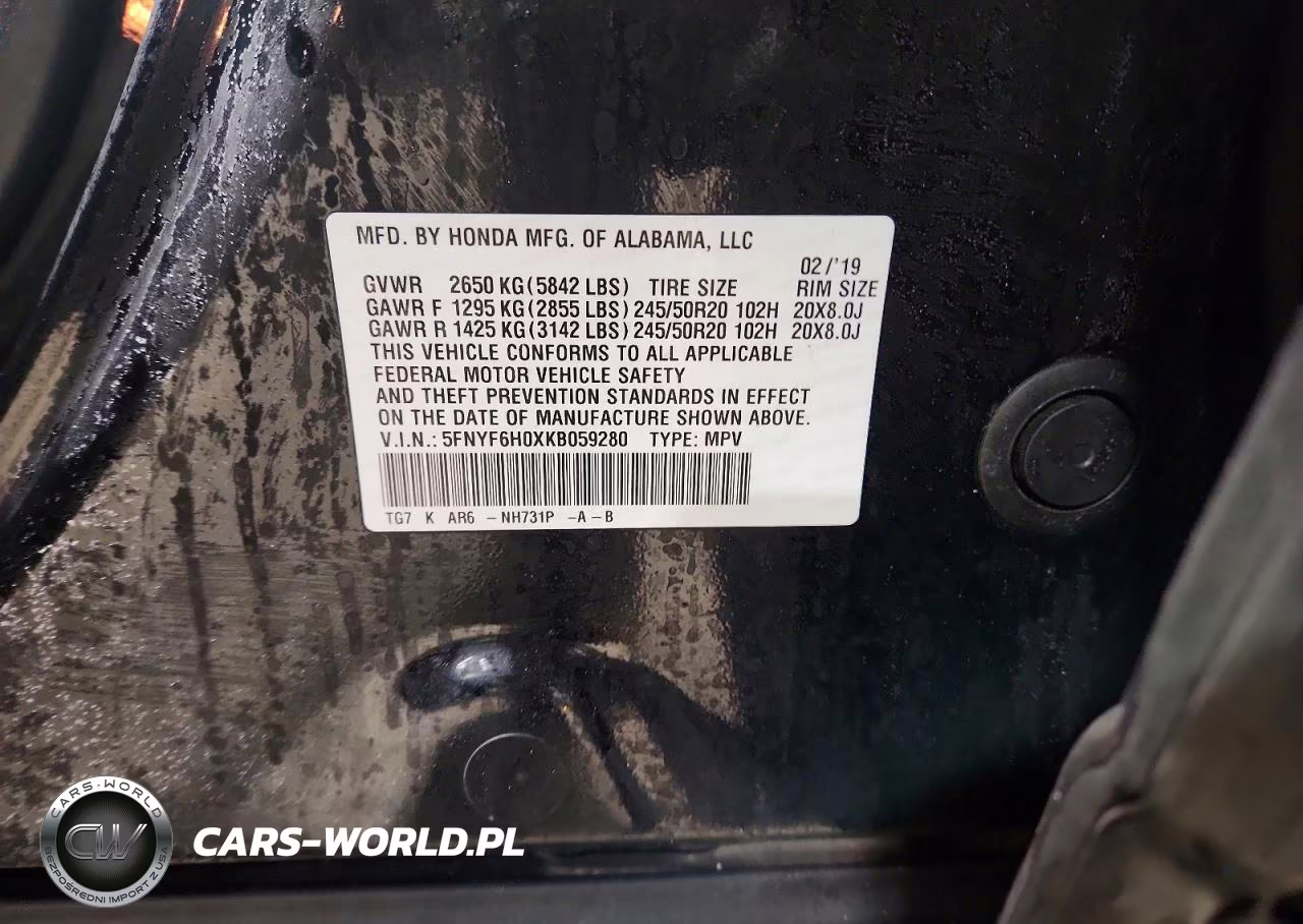 2019 Honda Pilot Elite VIN:5FNYF6H0XKB059280 - 13