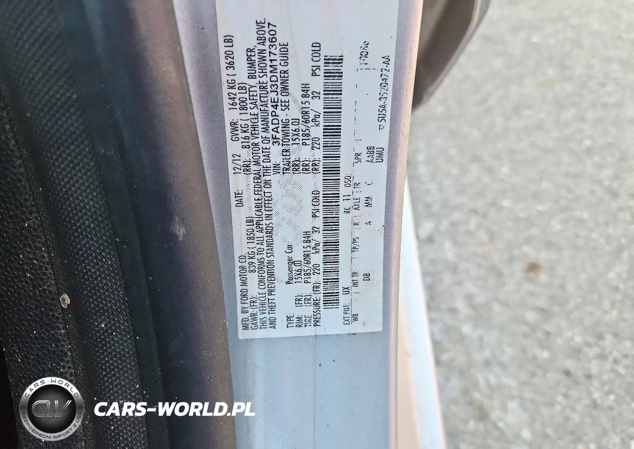 2013 Ford Fiesta Se VIN:3FADP4EJ3DM173607 - 12