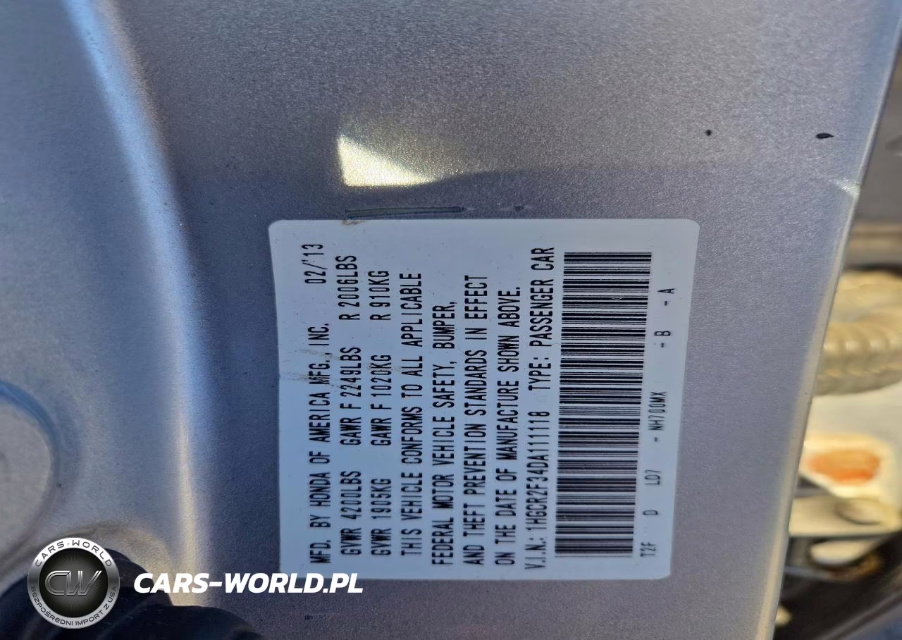 2013 Honda Accord Lx VIN:1HGCR2F34DA111118 - 12