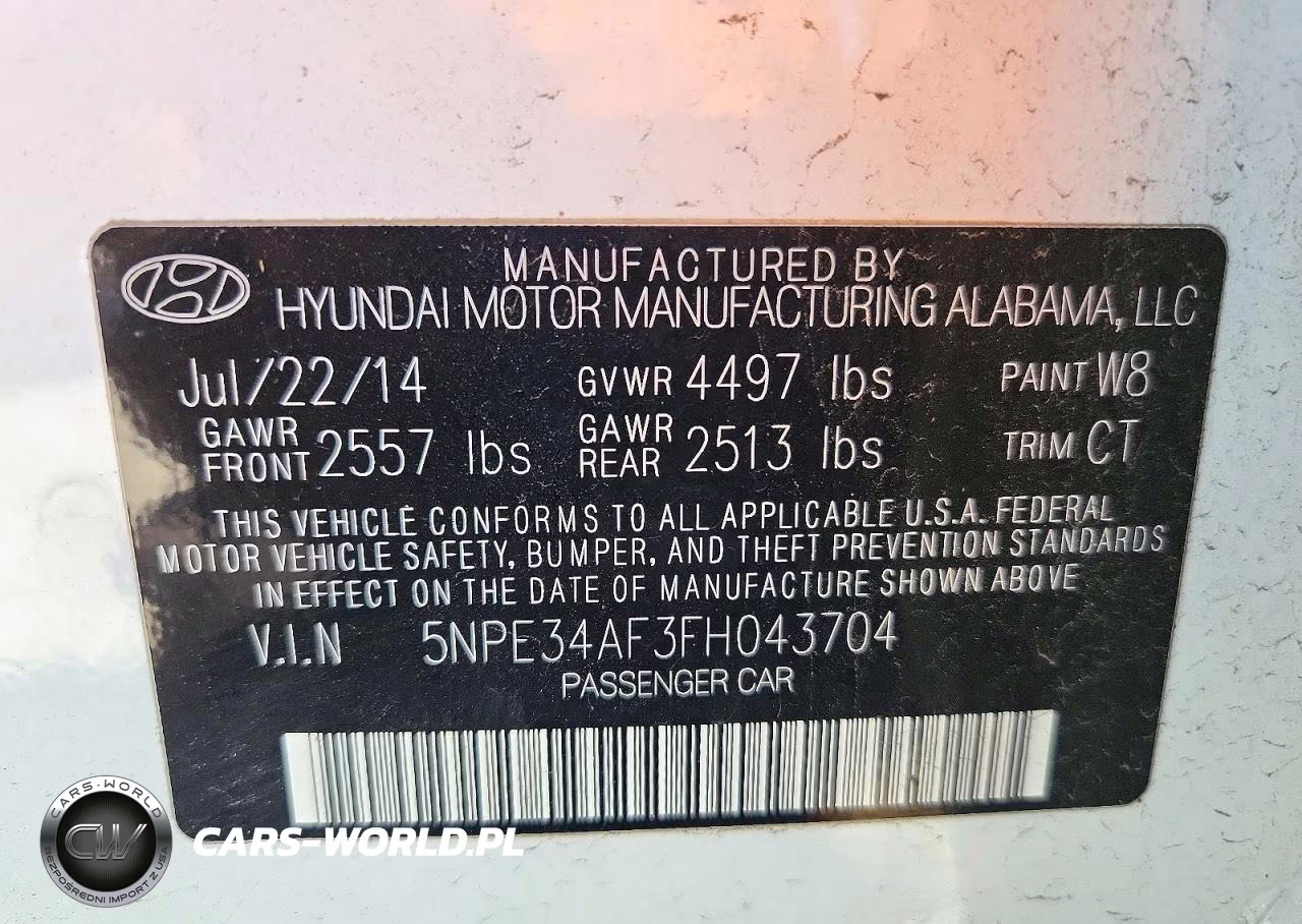 2015 Hyundai Sonata Sport VIN:5NPE34AF3FH043704 - 13