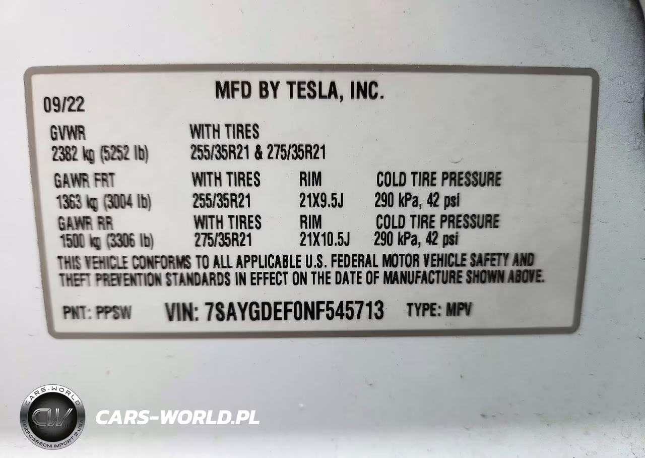 2022 Tesla Model Y VIN:7SAYGDEF0NF545713 - 13