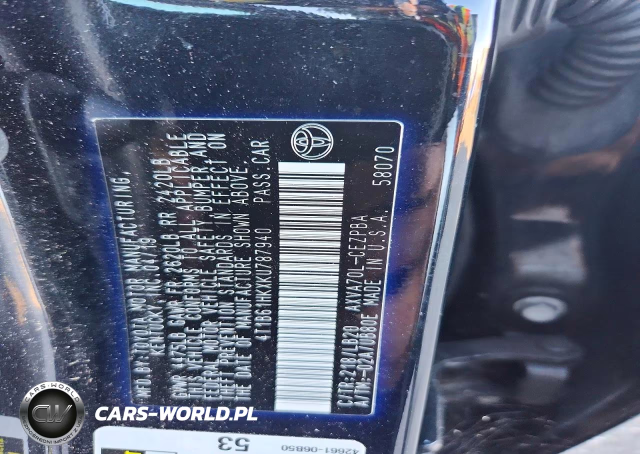 2019 Toyota Camry Xse VIN:4T1B61HKXKU787940 - 12