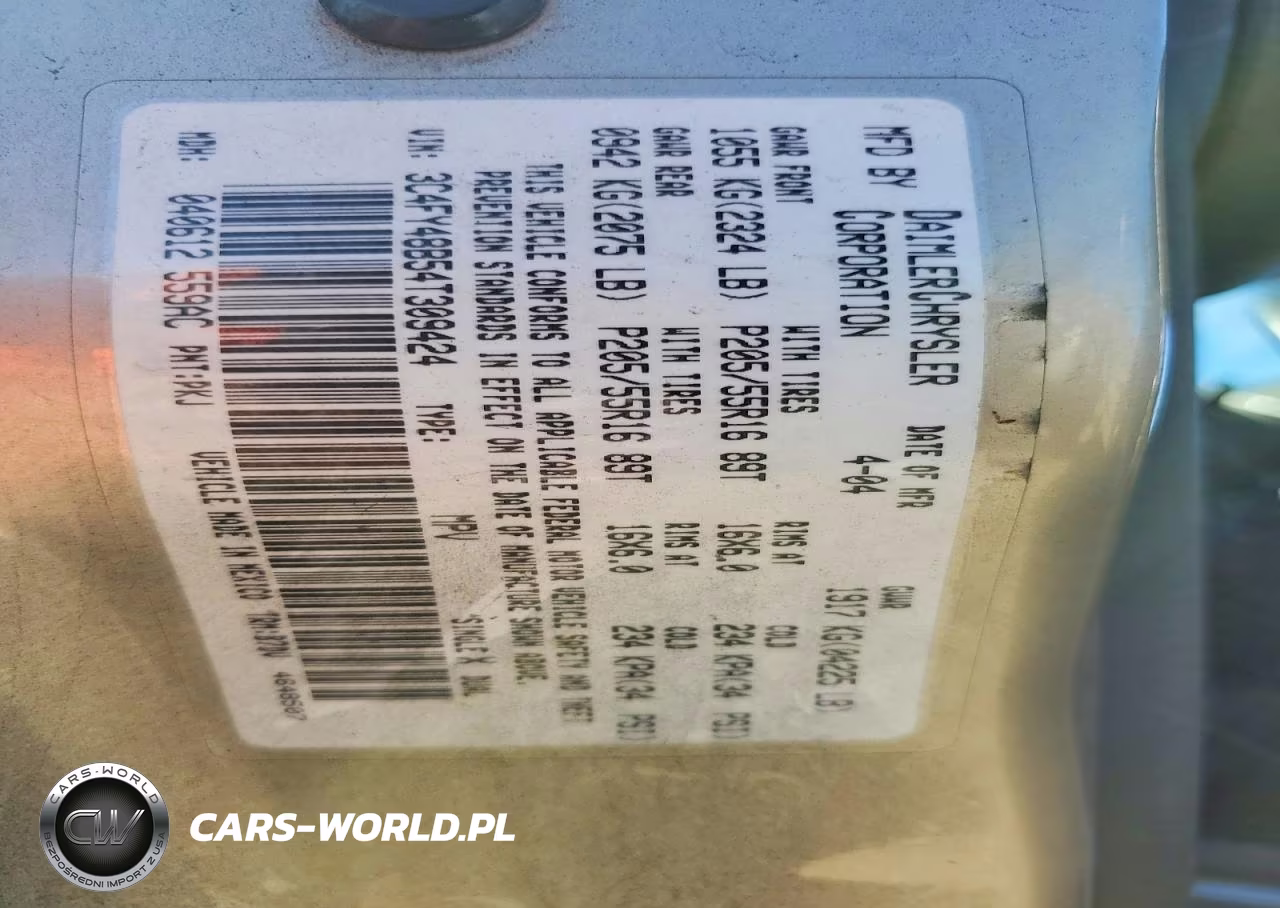 2004 Chrysler Pt Cruiser VIN:3C4FY48B54T309424 - 13