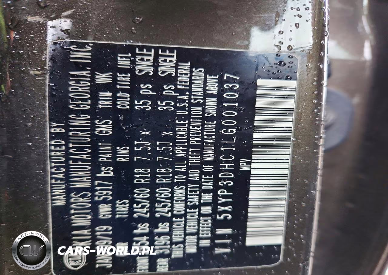 2020 Kia Telluride Ex VIN:5XYP3DHC1LG001037 - 14