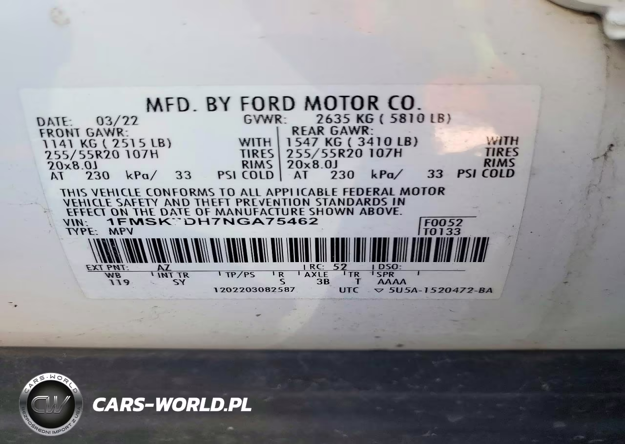 2022 Ford Explorer Xlt VIN:1FMSK7DH7NGA75462 - 13