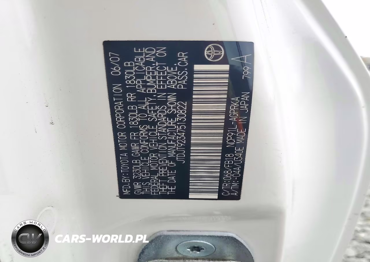 2007 Toyota Yaris Base VIN:JTDJT923475130822 - 12