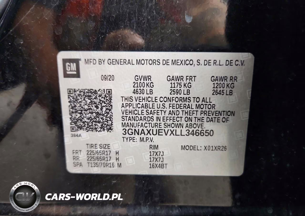 2020 Chevrolet Equinox Lt VIN:3GNAXUEVXLL346650 - 12