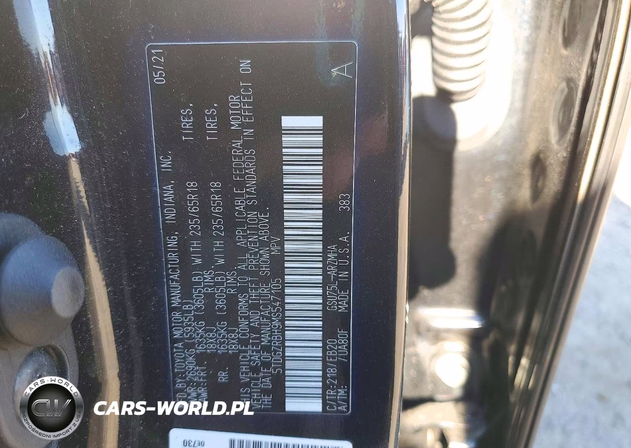 2021 Toyota Highlander Xle VIN:5TDGZRBH9MS547105 - 13