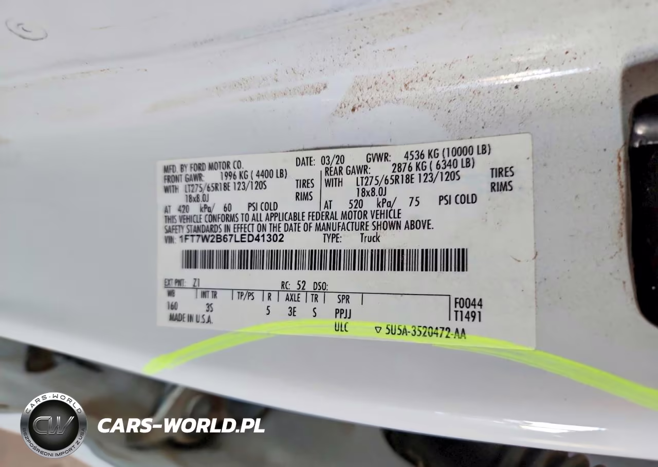 2020 Ford F250 Super Duty VIN:1FT7W2B67LED41302 - 12