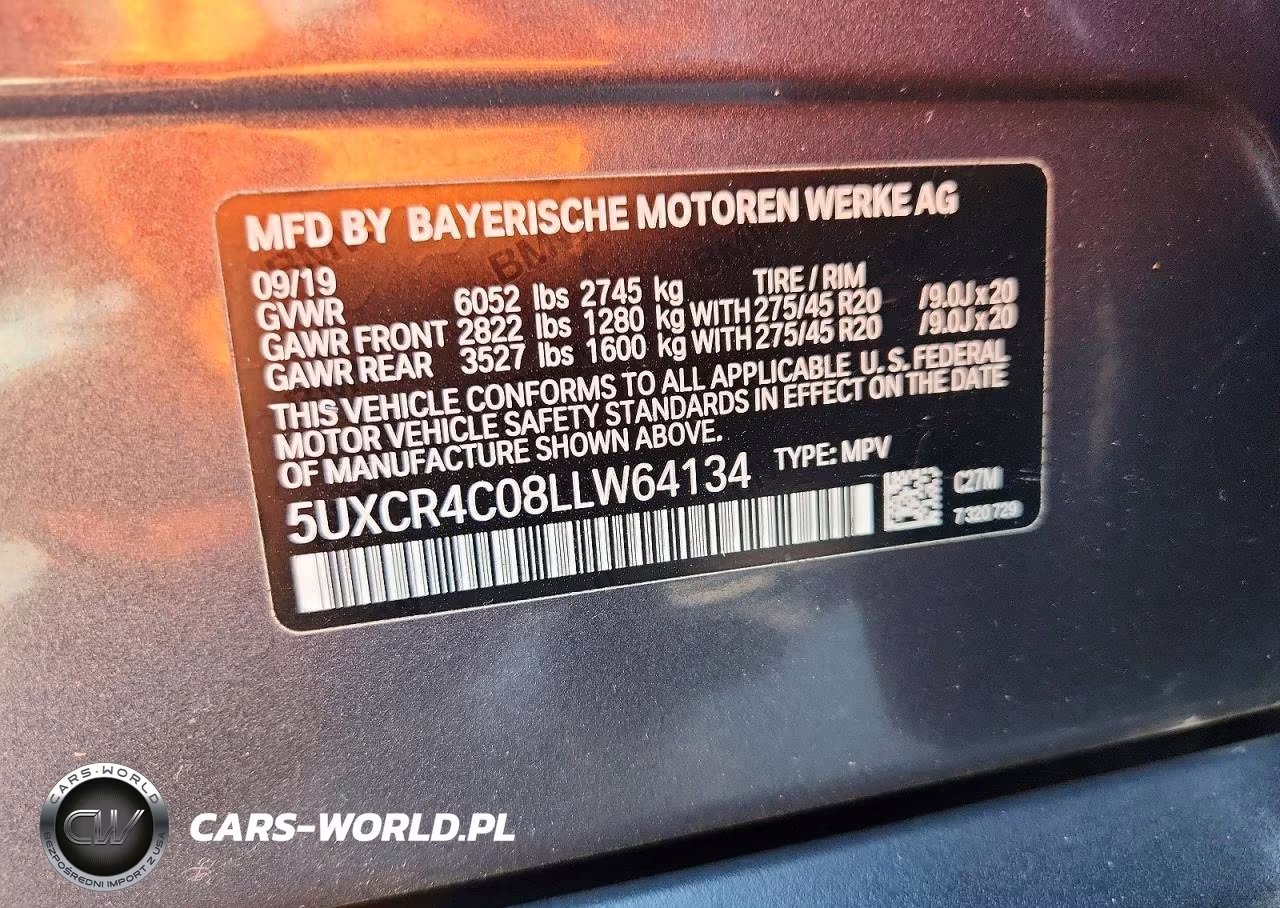 2020 BMW X5 Sdrive 40I VIN:5UXCR4C08LLW64134 - 13