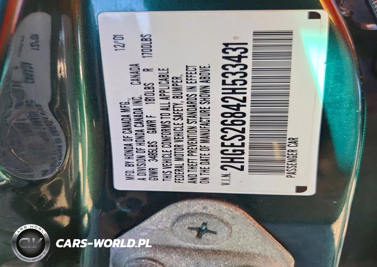 2002 Honda Civic Ex VIN:2HGES26842H533431 - 12