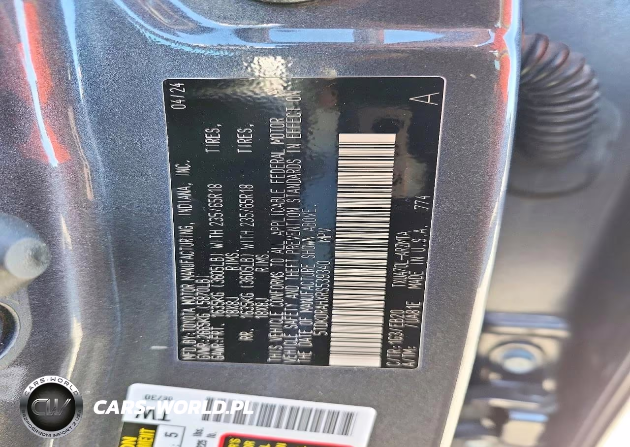 2024 Toyota Highla Xle VIN:5TDKDRAHXRS539340 - 13