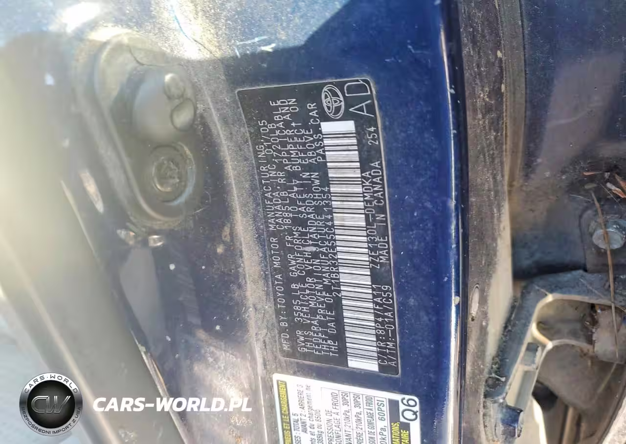 2005 Toyota Corolla Ce VIN:2T1BR32E55C441354 - 12
