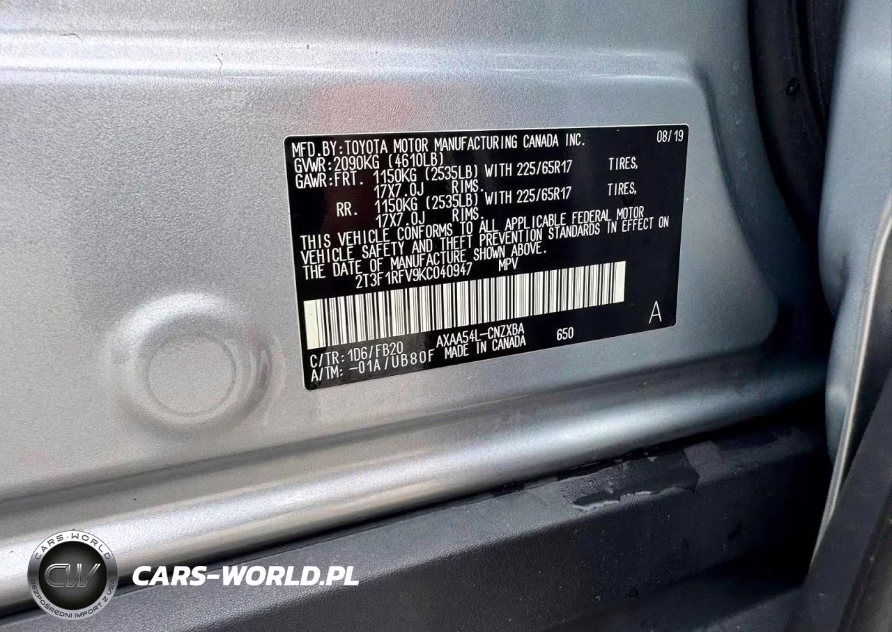 2019 Toyota Rav4 Le VIN:2T3F1RFV9KC040947 - 10