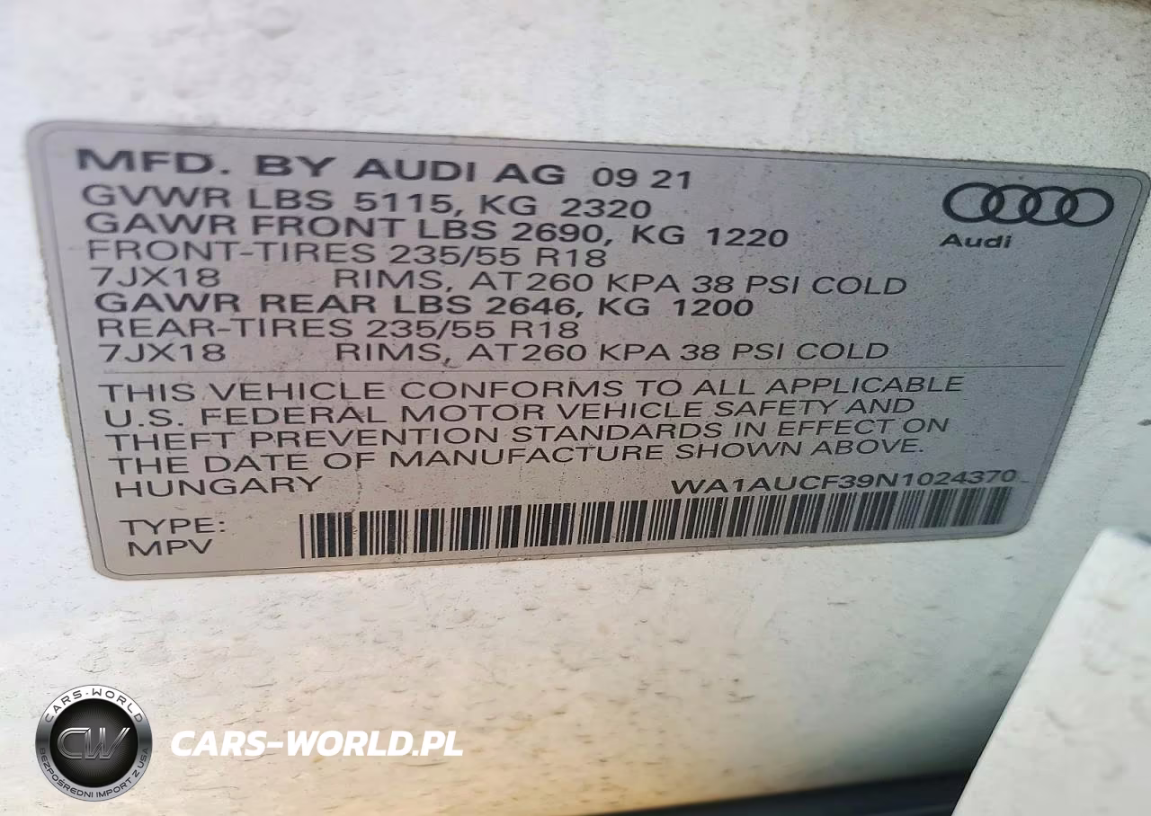 2022 Audi Q3 Premium 40 VIN:WA1AUCF39N1024370 - 13