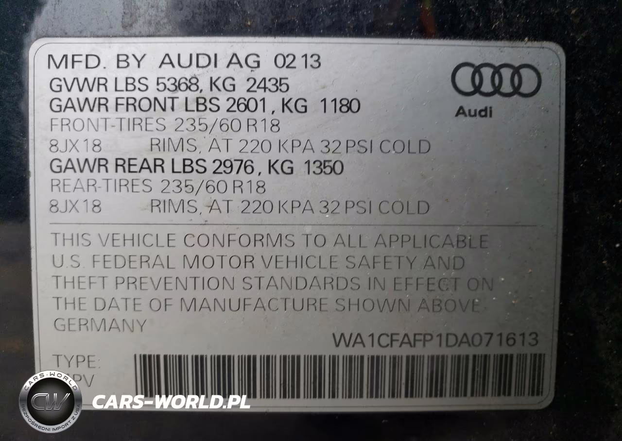 2013 Audi Q5 Premium VIN:WA1CFAFP1DA071613 - 14